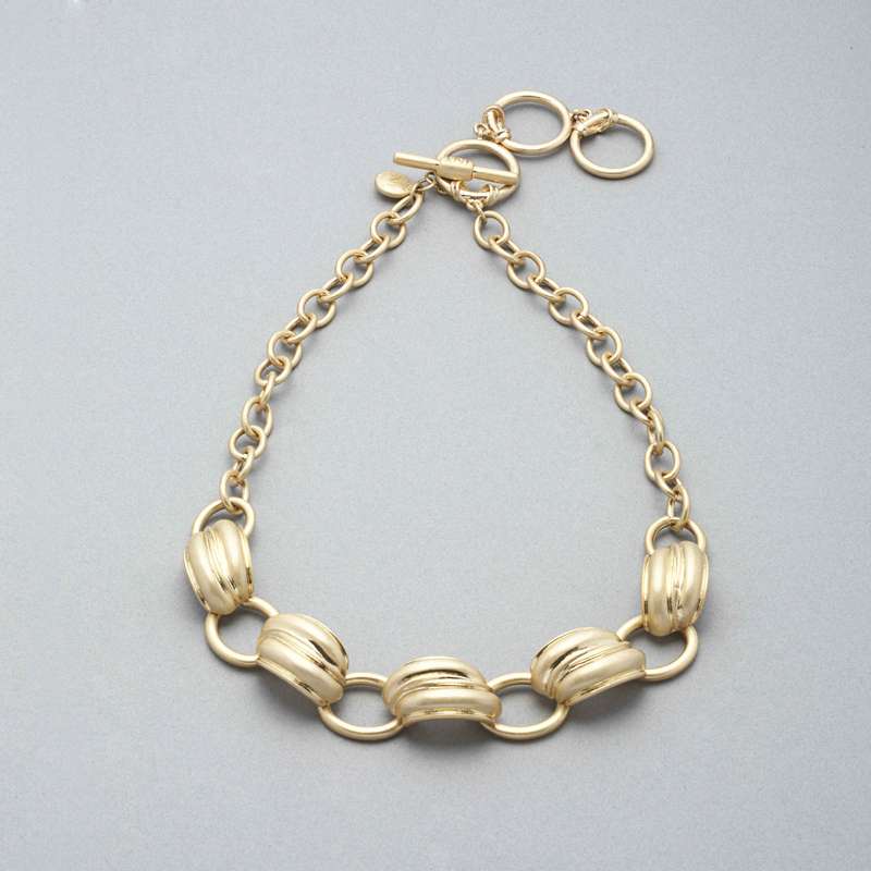 Worn Gold Necklace, Gold, large