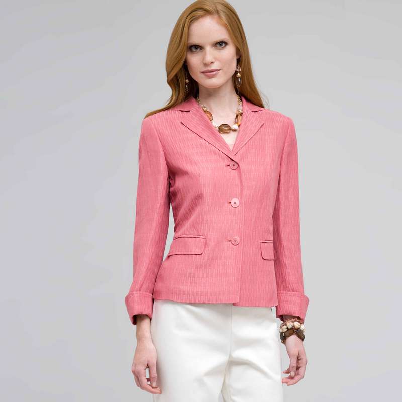 3 Button Front Jacket, New Flamingo, large