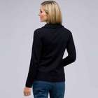 Long Sleeve Ruffle Front Cardigan, Black, small