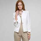 Washable Linen 1 Button Jacket, White, small