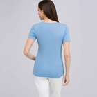 Short Sleeve V-Neck Tee, clear sky, small