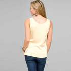 Lace Trim Tank, custard, small