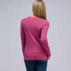 Long Sleeve Crew Neck Top, Begonia Multi, small