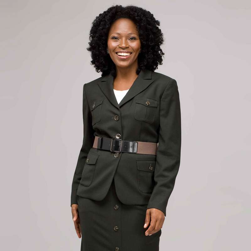Belted Safari Jacket, Laurel, large