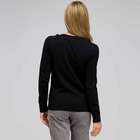 Ruffle Front V-Neck Cardigan, Black, small