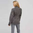 Long Sleeve Dolman Wrap Cardigan, Black & Sugar, small