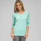 Long Sleeve V-Neck Top, Icy Mint, small