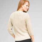 3/4 Sleeve V-Neck Cardigan, Ivory/Gold, small