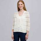 Tie Front Cardigan, Linen White, small