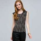 Sleeveless Shell., Black Multi, small