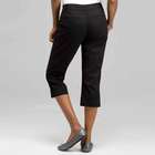 5 Pocket Cuffed Capri, Black, small