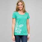 Short Sleeve Crew Neck, seagrass & white, small