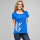 Short Sleeve Crew Neck, riviera blue & white, small