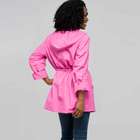 Roll Sleeve Anorak Jacket, raspberry pink, small
