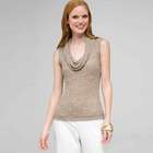Cowl Neck Top, Stone, small