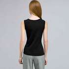 Sleeveless Scoop Neck Shell., Black, small