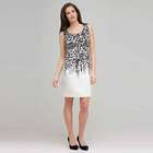 Floral Black and White Dress., White & Black, small