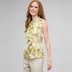 Floral Ruffle Blouse, Stone Multi, small