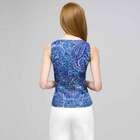 Paisley Sleeveless Shirt With Tie Front., Spring Violet Combo, small