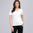 Short Sleeve V-Neck Tee, White, small