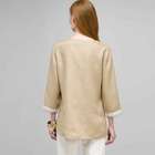 3/4 Sleeve Tunic, Tundra & Natural, small