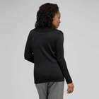 Draped Cowl Neck, Black, small