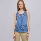 Tank With Applique and Sequins, Blue Stone Combo, small