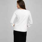 Crew Neck Cardigan, White, small