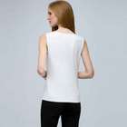 Drape Neck Tank with Buckles., White, small