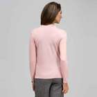 Long Sleeve Ruffle Front Trim Cardigan, Carnation, small