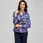 Paisley Notch Collar Button Down Shirt, Blue Fox Multi, small