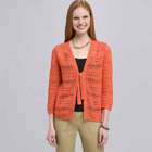 Tie Front Cardigan, Sundried Coral, small