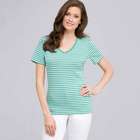 Short Sleeve Shell, seagrass & white, small