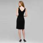 Platinum V Neck Suit Dress, Black, small