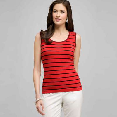 Stripe Shell, Cardinal Red & Black, medium