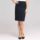 Washable Wool Classic Straight Skirt , Navy, small