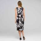 Floral Scoop Neck Tank Dress, Black & White, small