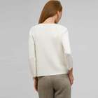 One Button 3/4 Sleeve Cardigan, Bone, small