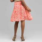 Pleated Flare Skirt., New Coral Multi, small