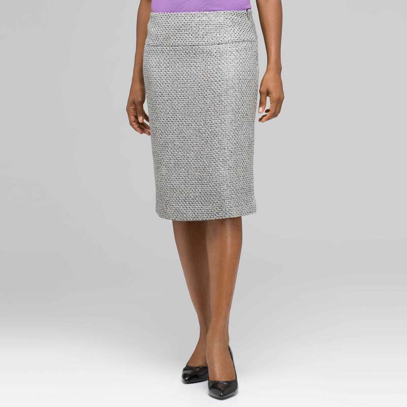 Wide Waist Pencil Skirt, Zinc Multi, large