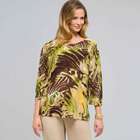 Boat Neck Tunic, earth brown combo, small