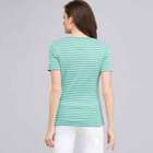Short Sleeve Shell, seagrass & white, small