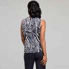Sleeveless Zebra Print Blouse, , small