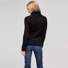 Wool Blend Turtle Neck Sweater, Black, small