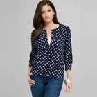Polka Dot Cardigan, swiss navy & white, small