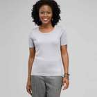 Scoop Neck Shell, Zinc, small