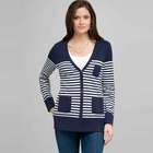 Navy and White Striped Cardigan, swiss navy & white, small