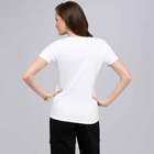Short Sleeve V-Neck Tee, White, small