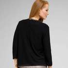 3/4 Sleeve beaded cardigan, Black, small