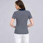 Knit Pullover, swiss navy & white, small